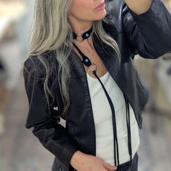 Leather Tassel Necklace - Picture 1 of 4